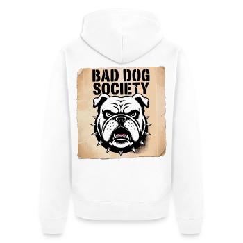 Société des mauvais chiens - Veste à capuche bio Premium Unisexe - blanc - Dos - Thijin (182cm)