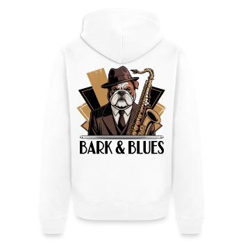 Bark and Blues - Unisex Premium Organic Zip Hoodie - white - Back - Thijin (182cm)