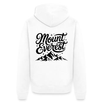 Mount Everest - Souvenir-Design - Unisex Premium Bio Zip Hoodie - Weiß - Hinten - Thijin (182cm)