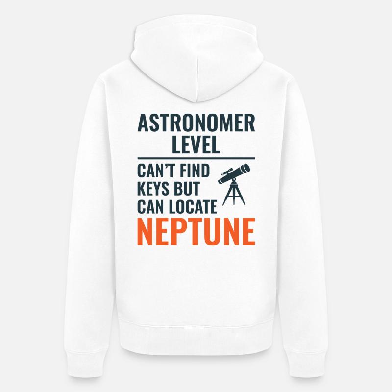 Planètes du système solaire Art spatial - Veste à capuche bio Premium Unisexe - blanc