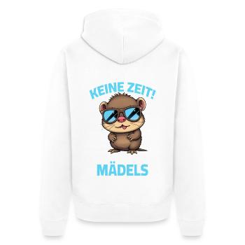 No time, I have to go to my girls - Otter - Unisex Premium Organic Zip Hoodie - white - Back - Thijin (182cm)