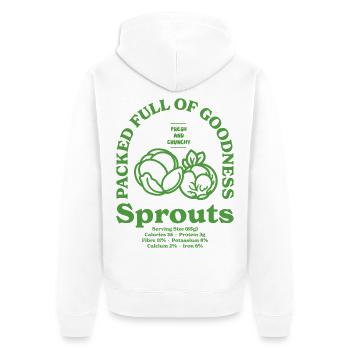 Sprouts - Unisex Premium Organic Zip Hoodie - white - Back - Thijin (182cm)