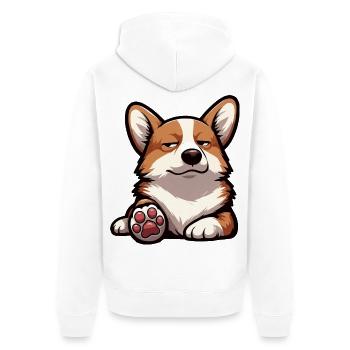 Corgi Corgis Welsh Corgi Corgi Owners Corgis - Unisex Premium Organic Zip Hoodie - white - Back - Thijin (182cm)