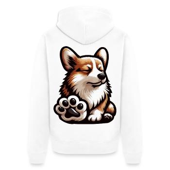 Corgi Corgis Welsh Corgi Corgi Owners Corgis - Unisex Premium Organic Zip Hoodie - white - Back - Thijin (182cm)