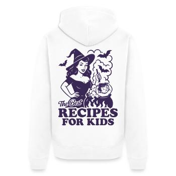 The best recipes for kids - Unisex Premium Organic Zip Hoodie - white - Back - Thijin (182cm)