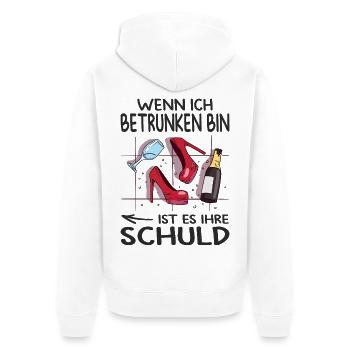 Beste Freundin Geschenk Partnerlook Mädelsabend - Unisex Premium Bio Zip Hoodie - Weiß - Hinten - Thijin (182cm)