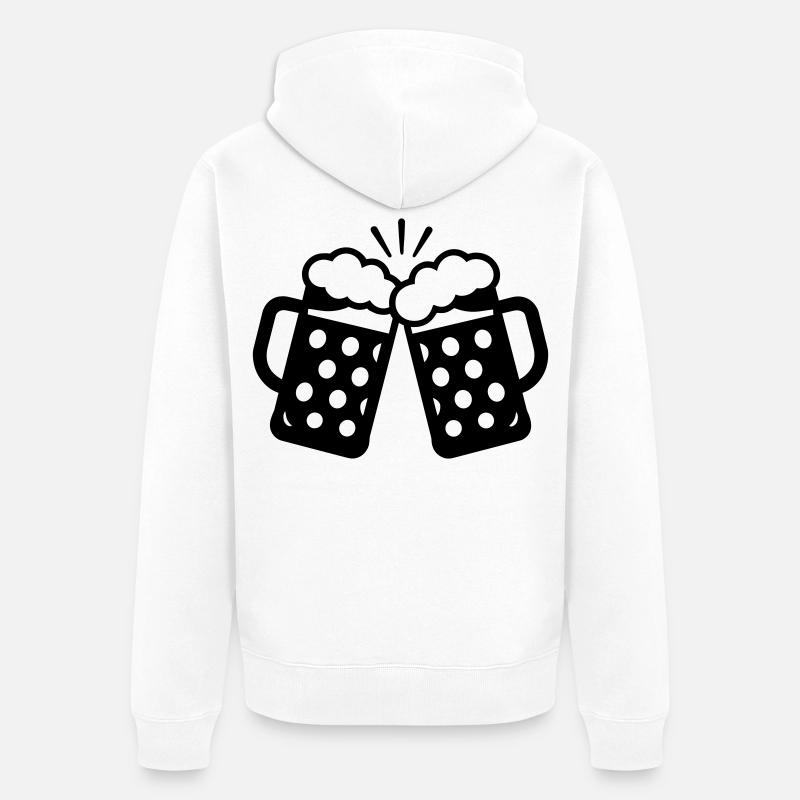 Cheers! - Unisex Premium Organic Zip Hoodie - white