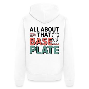 Plaque de base de technicien de laboratoire dentaire - Veste à capuche bio Premium Unisexe - blanc - Dos - Thijin (182cm)