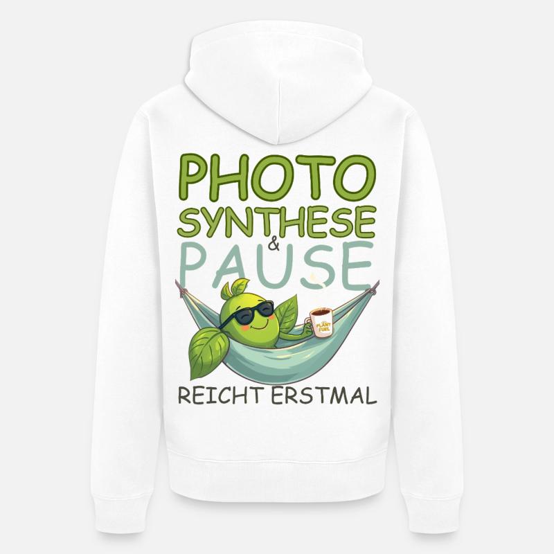 Pause, café, soleil, ça suffit ! - Veste à capuche bio Premium Unisexe - blanc