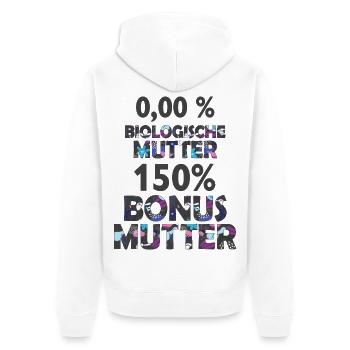 Maman Maman Bonus Belle-mère Cadeau de Fête des Mères - Veste à capuche bio Premium Unisexe - blanc - Dos - Thijin (182cm)