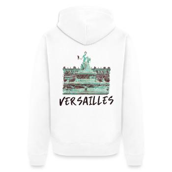 Versailles célèbre Fontaine baroque - Veste à capuche bio Premium Unisexe - blanc - Dos - Thijin (182cm)