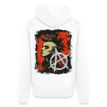 Fille punk rock - Veste à capuche bio Premium Unisexe - blanc - Dos - Thijin (182cm)