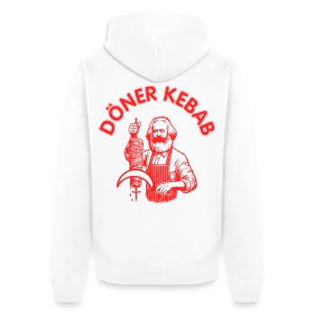 Doner kebab - Unisex Premium Organic Zip Hoodie - white - Back - Thijin (182cm)