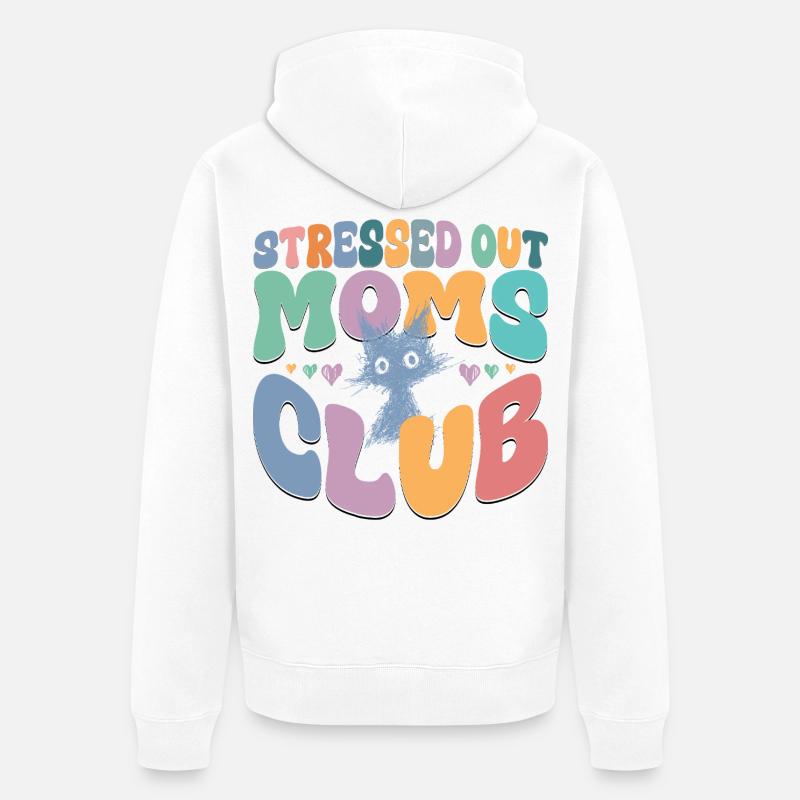 T-shirt graphique Mom Life - Veste à capuche bio Premium Unisexe - blanc