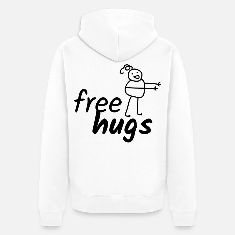 Câlins gratuits - Veste à capuche bio Premium Unisexe - blanc