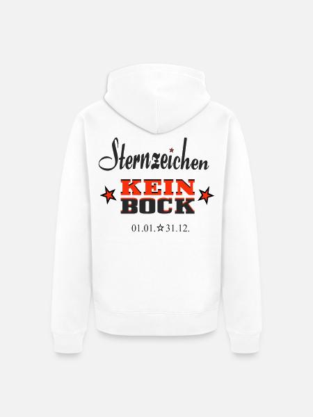 Sternchen Kein Bock Jahreskalender - Unisex Premium Bio Zip Hoodie - Weiß