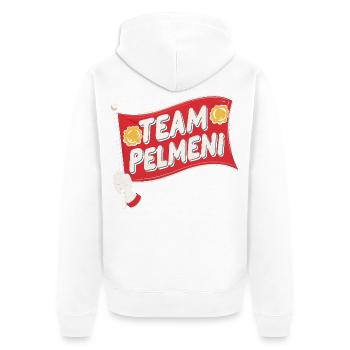 Team Pelmeni Pelmenis - Unisex Premium Organic Zip Hoodie - white - Back - Thijin (182cm)