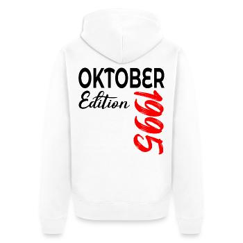 31. ANNIVERSAIRE 1995 OCTOBRE - Veste à capuche bio Premium Unisexe - blanc - Dos - Thijin (182cm)