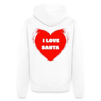 Design de cœur : J’aime le Père Noël - Veste à capuche bio Premium Unisexe - blanc - Dos - Thijin (182cm)
