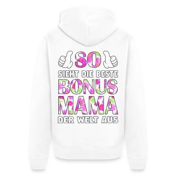 Bonus Mom Mom Mother's Day Stepmom Gift - Unisex Premium Organic Zip Hoodie - white - Back - Thijin (182cm)