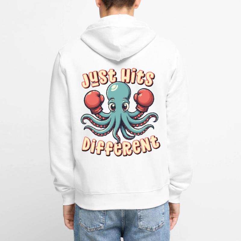 Frappe simplement différemment Veste à capuche bio Premium Unisexe