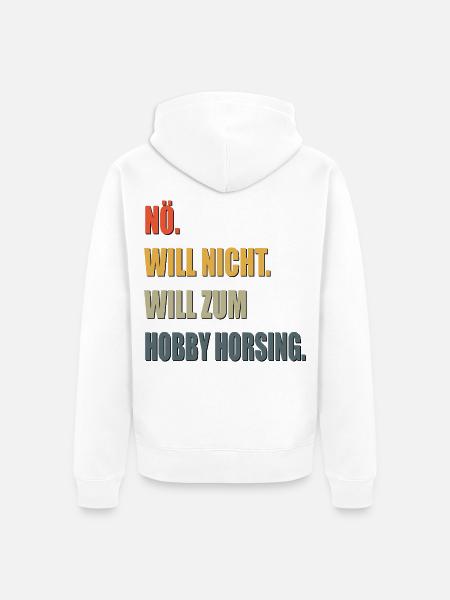 HOBBY HORSING MOTIVATION - Unisex Premium Bio Zip Hoodie - Weiß
