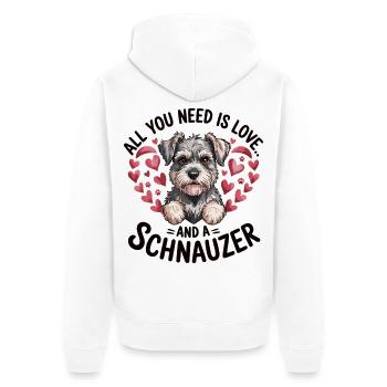 Chemise Schnauzer pour Dog Mom & Dog Dad - Veste à capuche bio Premium Unisexe - blanc - Dos - Thijin (182cm)