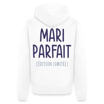 Perfect Husband Limited Edition Humor Gift Origina - Unisex Premium Organic Zip Hoodie - white - Back - Thijin (182cm)