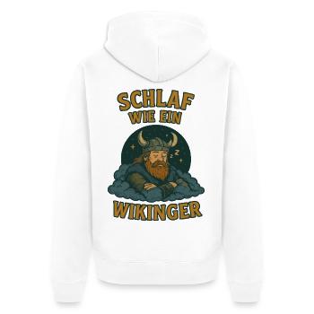 Dormez comme une chemise de nuit viking - Veste à capuche bio Premium Unisexe - blanc - Dos - Thijin (182cm)