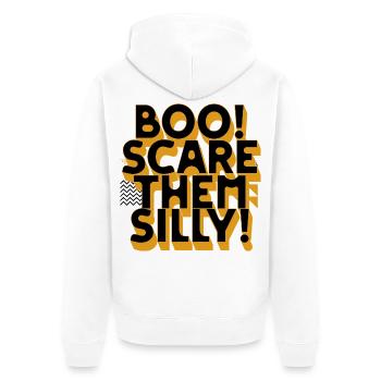 Boo Scare Them Silly - Unisex Premium Organic Zip Hoodie - white - Back - Thijin (182cm)