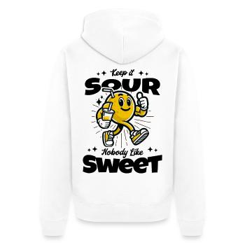 Citrons aigre-doux Citron Fruits Limonade Stand - Veste à capuche bio Premium Unisexe - blanc - Dos - Thijin (182cm)