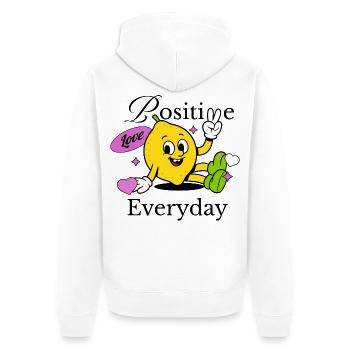 Limonades Citrons Amour Positif Au Quotidien - Veste à capuche bio Premium Unisexe - blanc - Dos - Thijin (182cm)