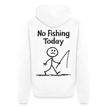 Fishing frustration – no fishing today - Unisex Premium Organic Zip Hoodie - white - Back - Thijin (182cm)