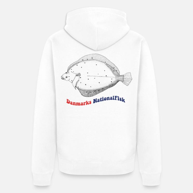 L’épagnette nationale de betteraves du Danemark - Veste à capuche bio Premium Unisexe - blanc