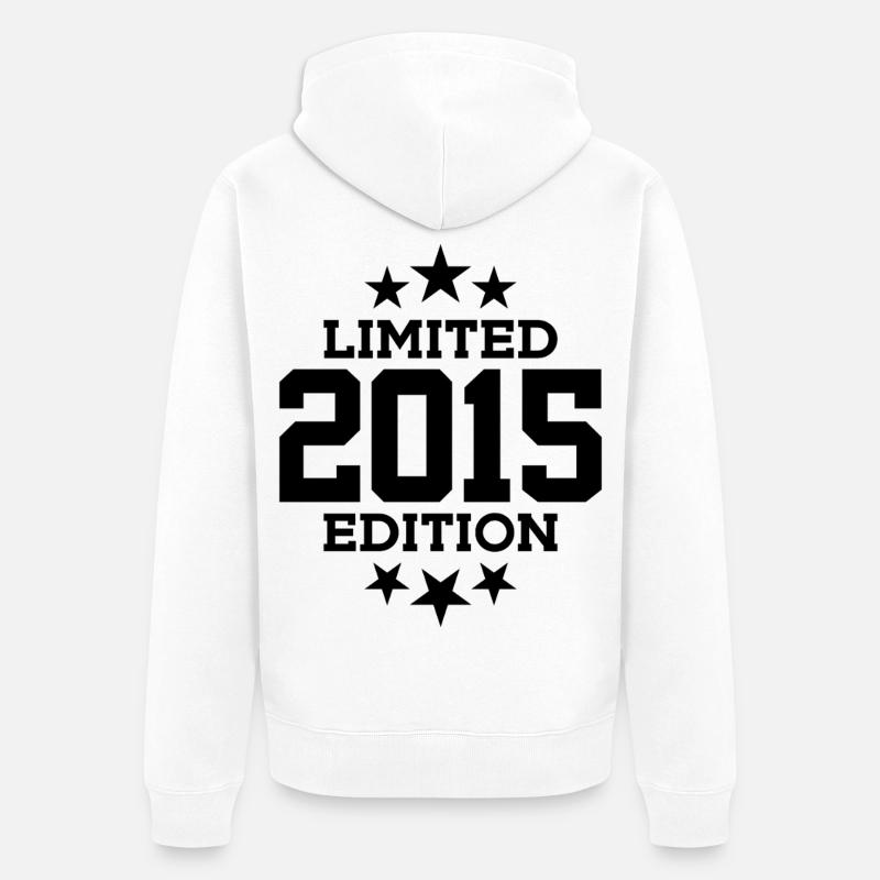 ÉDITION LIMITÉE 2015 11E ANNIVERSAIRE - Veste à capuche bio Premium Unisexe - blanc