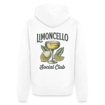 Limoncello Club Vintage - Veste à capuche bio Premium Unisexe - blanc - Dos - Thijin (182cm)