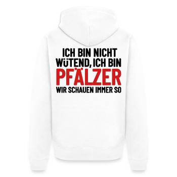 I'm not angry - I'm Palatine - Unisex Premium Organic Zip Hoodie - white - Back - Thijin (182cm)