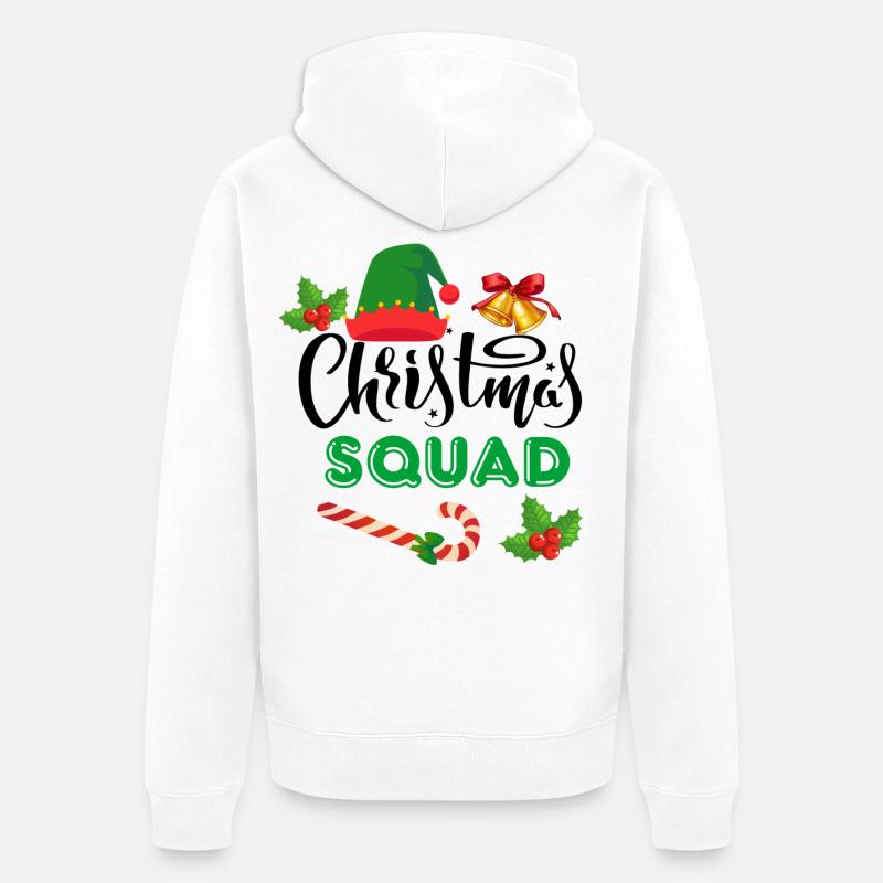 Équipe de Noël, Épouser Noël - Veste à capuche bio Premium Unisexe - blanc