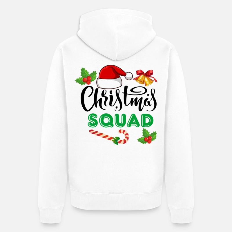 Équipe de Noël, Épouser Noël - Veste à capuche bio Premium Unisexe - blanc