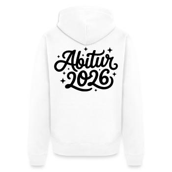 Abitur 2026 Abi Abiturient Abiturientin - Unisex Premium Bio Zip Hoodie - Weiß - Hinten - Thijin (182cm)