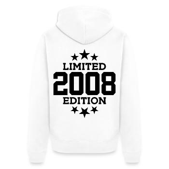 ÉDITION LIMITÉE 2008 18E ANNIVERSAIRE - Veste à capuche bio Premium Unisexe - blanc - Dos - Thijin (182cm)