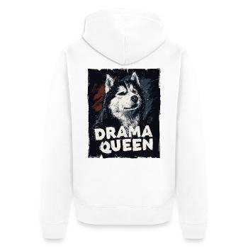 Reine du drame husky - Veste à capuche bio Premium Unisexe - blanc - Dos - Thijin (182cm)