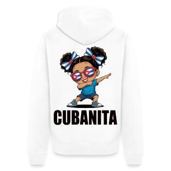 Cuba Flag Cute Cubanita Girls Women - Unisex Premium Organic Zip Hoodie - white - Back - Thijin (182cm)