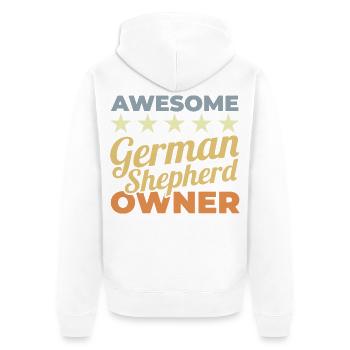 Toller Deutscher Schäferhund Halter - Unisex Premium Bio Zip Hoodie - Weiß - Hinten - Thijin (182cm)