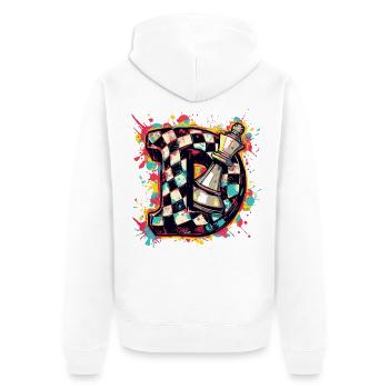 Lady Graffiti Couleur Explosion Joueur d’échecs - Veste à capuche bio Premium Unisexe - blanc - Dos - Thijin (182cm)