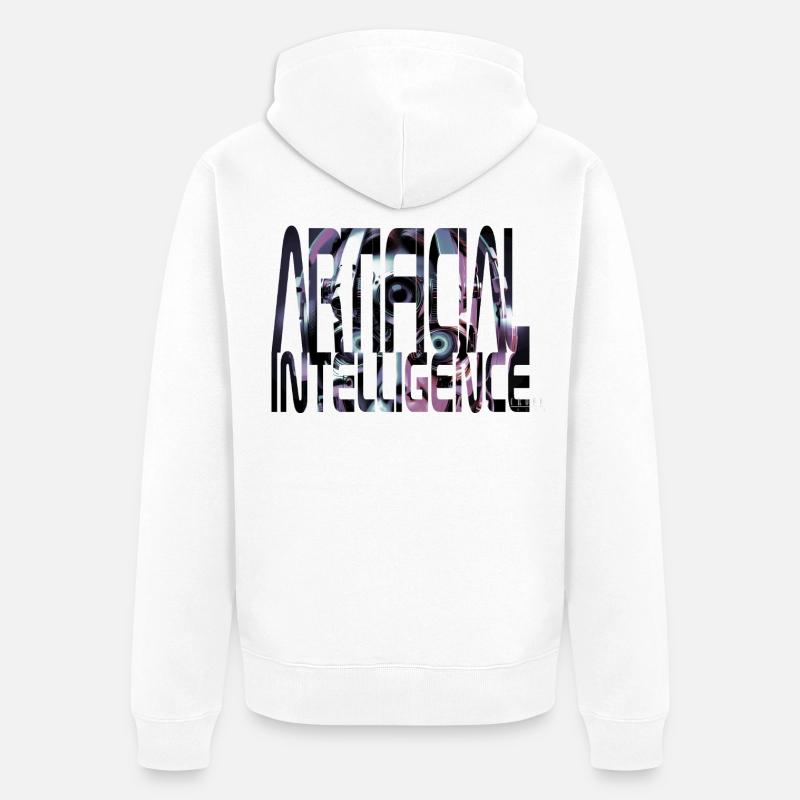 Intelligence artificielle - Veste à capuche bio Premium Unisexe - blanc