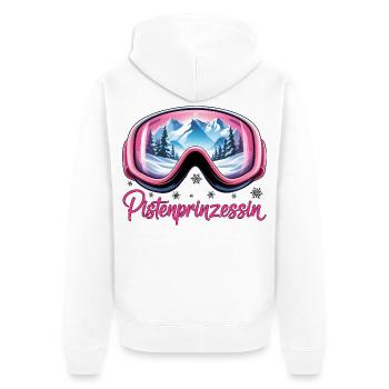 Piste princess - Veste à capuche bio Premium Unisexe - blanc - Dos - Thijin (182cm)