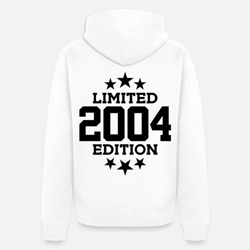 ÉDITION LIMITÉE 2004 22E ANNIVERSAIRE - Veste à capuche bio Premium Unisexe - blanc