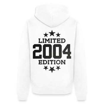 LIMITED EDITION 2004 22ND BIRTHDAY - Unisex Premium Organic Zip Hoodie - white - Back - Thijin (182cm)