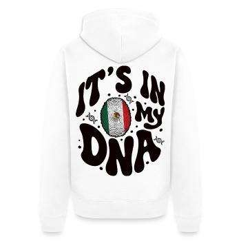Mexikanische DNA Mexiko Flagge Hispanisch - Unisex Premium Bio Zip Hoodie - Weiß - Hinten - Thijin (182cm)